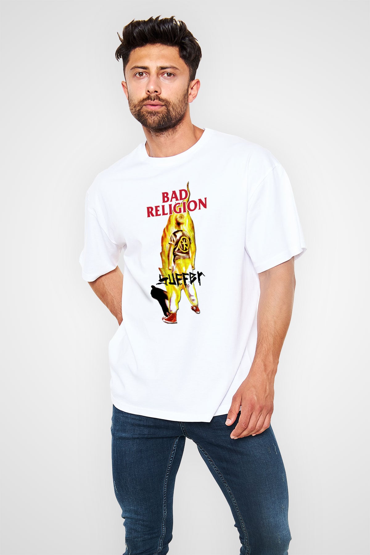 Bad Religion Beyaz Unisex Oversize Tişört T-Shirt