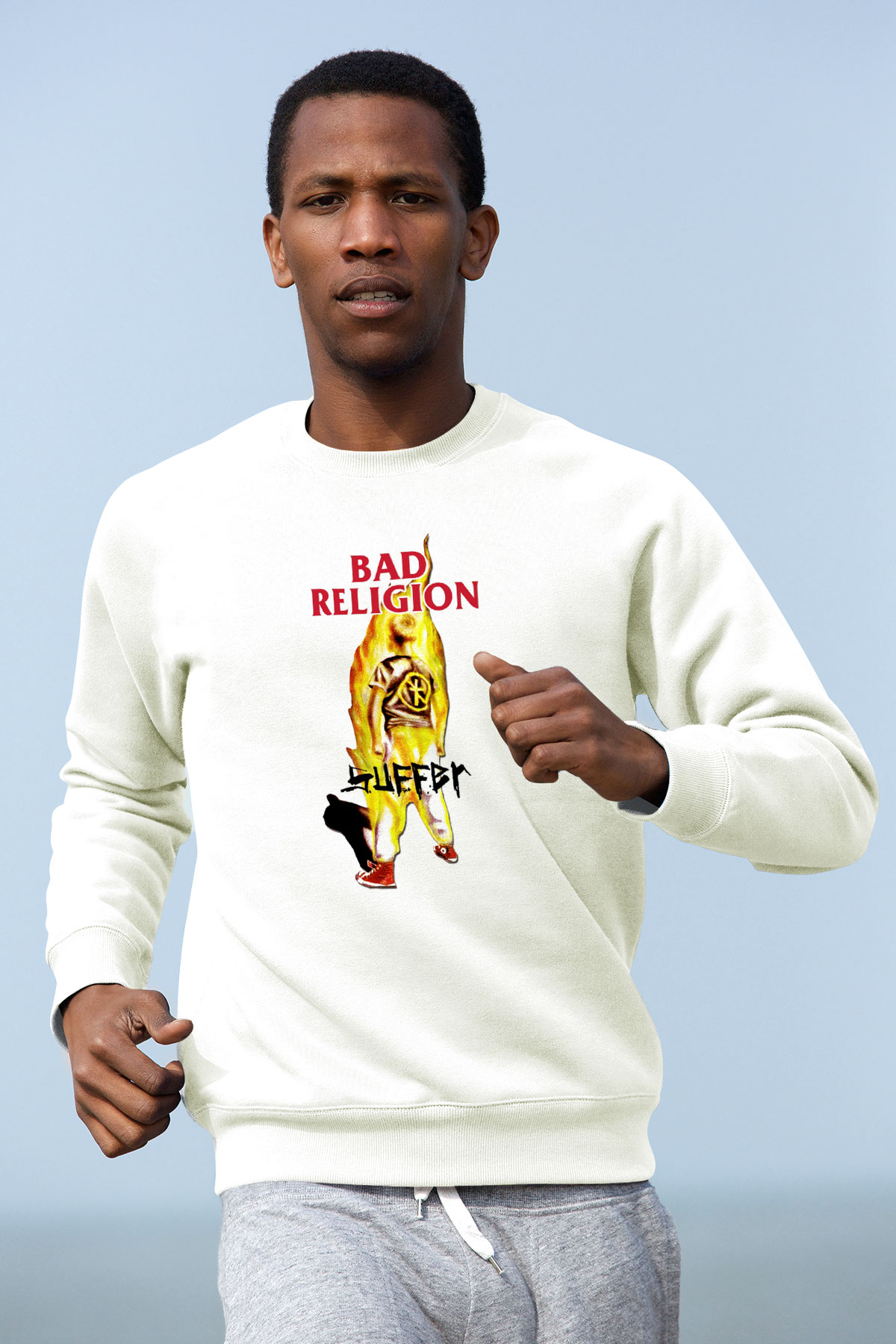 Bad Religion Beyaz Unisex Sweatshirt