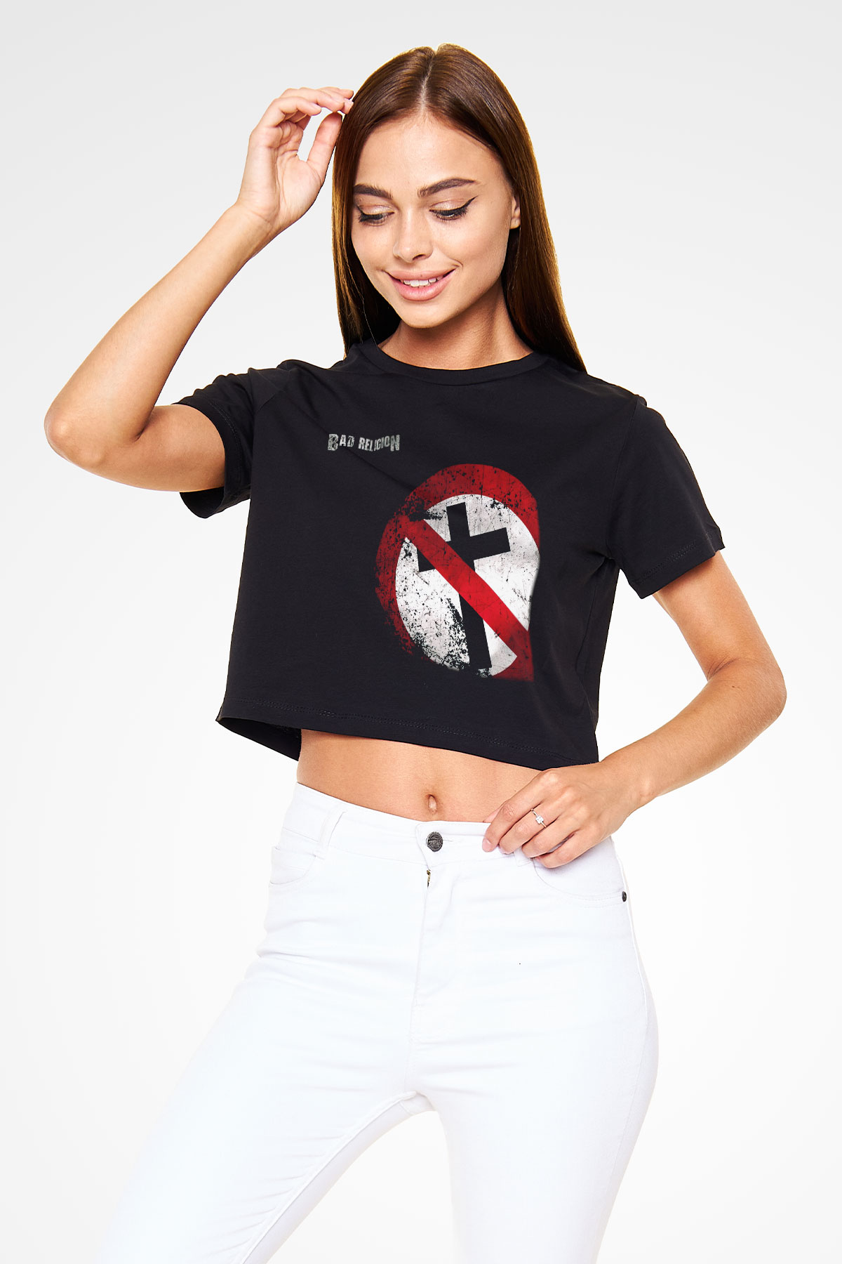 Bad Religion Siyah Crop Top Tişört
