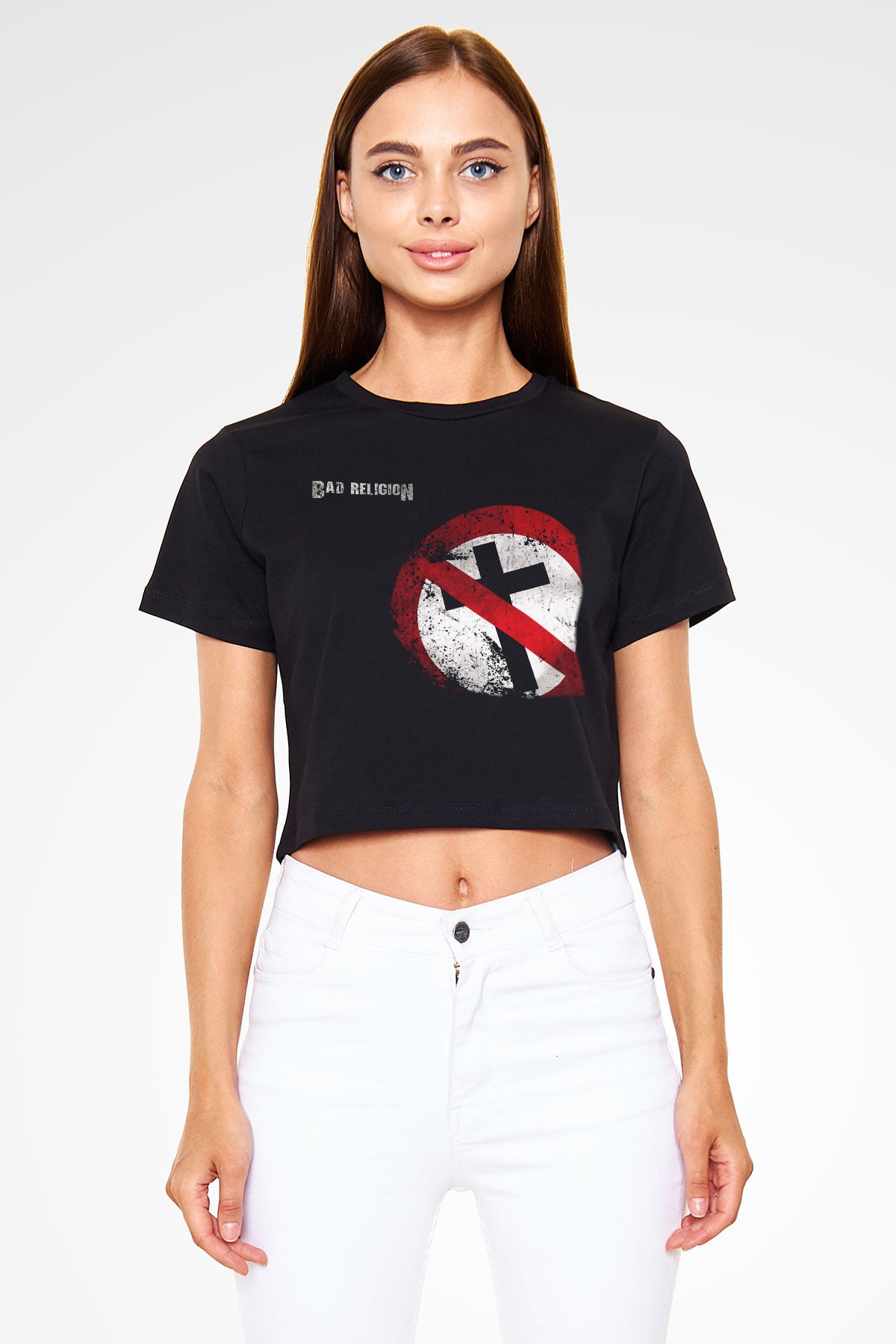 Bad Religion Siyah Crop Top Tişört