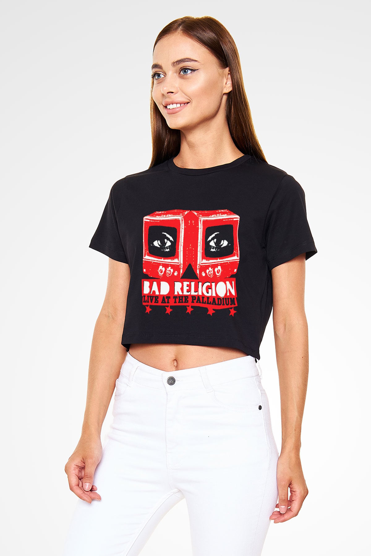 Bad Religion Siyah Crop Top Tişört