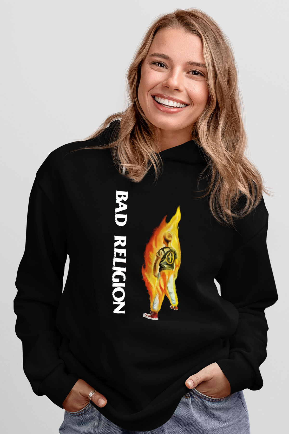 Bad Religion Siyah Unisex Kapüşonlu Sweatshirt