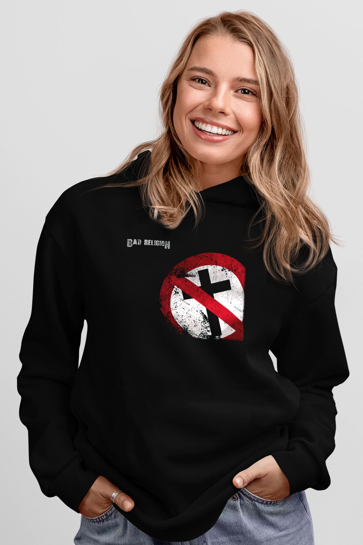 Bad Religion Siyah Unisex Kapüşonlu Sweatshirt