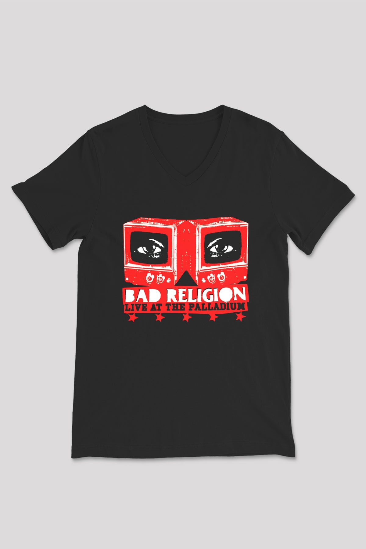 Bad Religion Siyah Unisex V Yaka Tişört T-Shirt