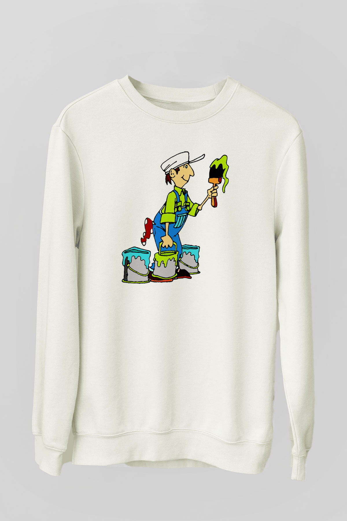 Badanacı Beyaz Unisex Sweatshirt