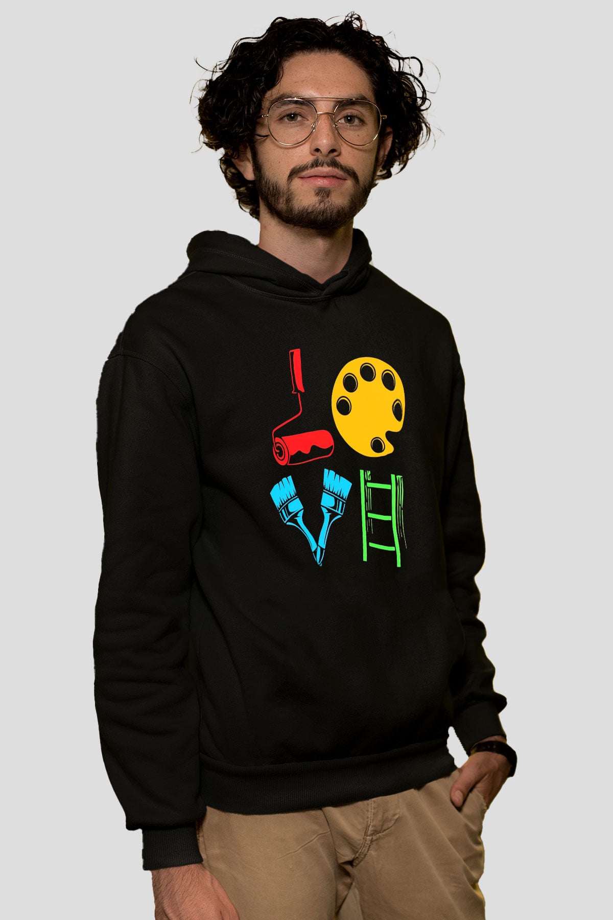 Badanacı Siyah Unisex Kapüşonlu Sweatshirt
