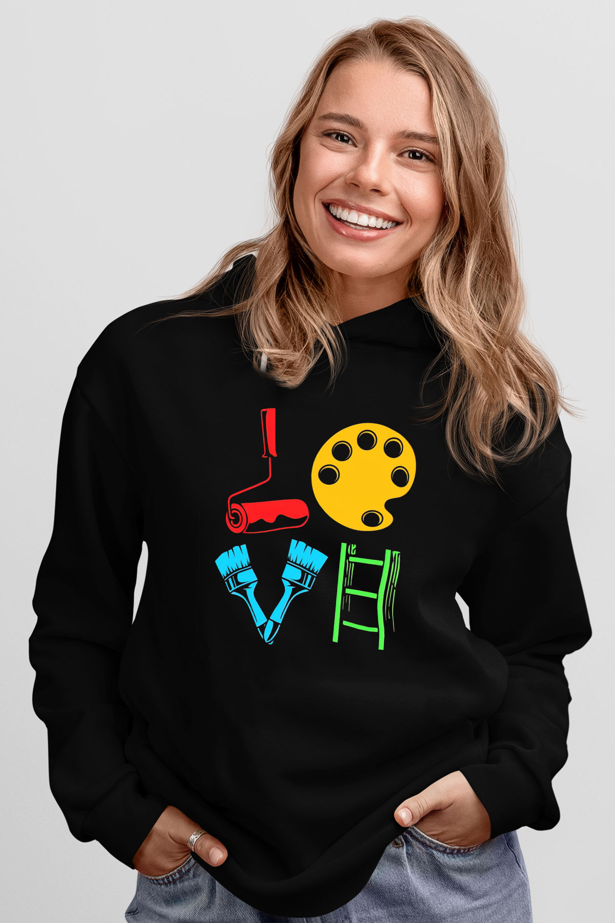 Badanacı Siyah Unisex Kapüşonlu Sweatshirt