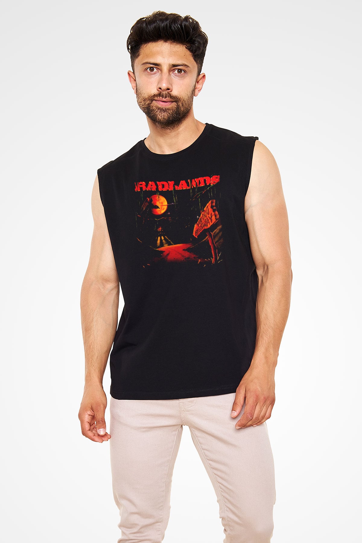 Badlands Siyah Unisex Kolsuz Tişört
