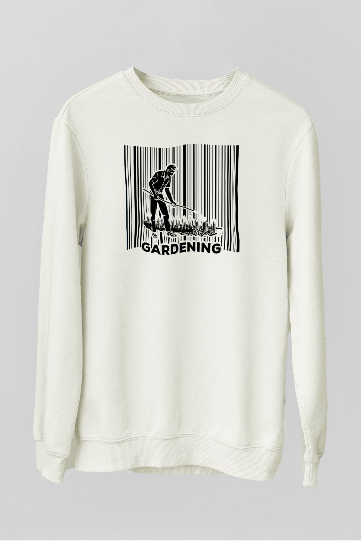 Bahçıvan Beyaz Unisex Sweatshirt