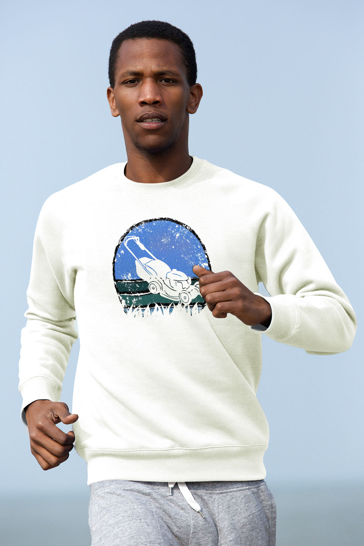 Bahçıvan Beyaz Unisex Sweatshirt