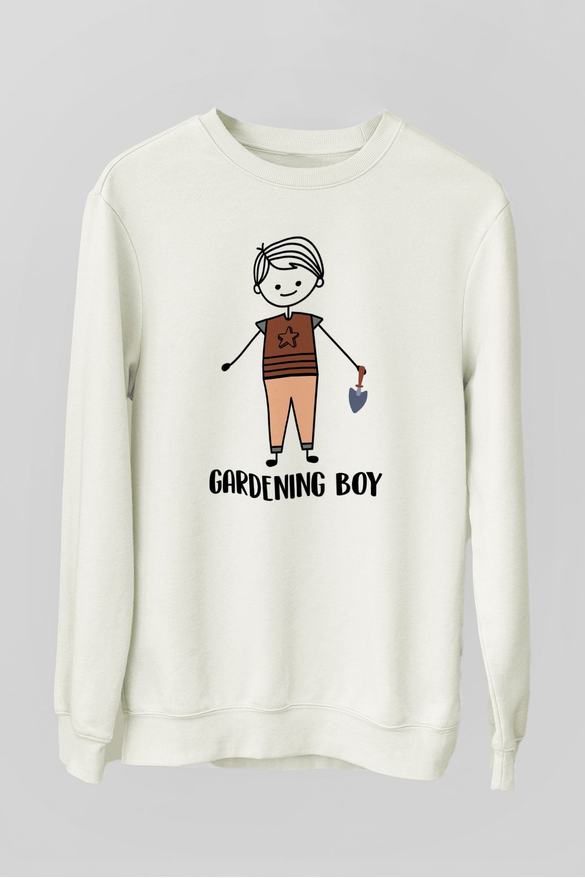 Bahçıvan Beyaz Unisex Sweatshirt