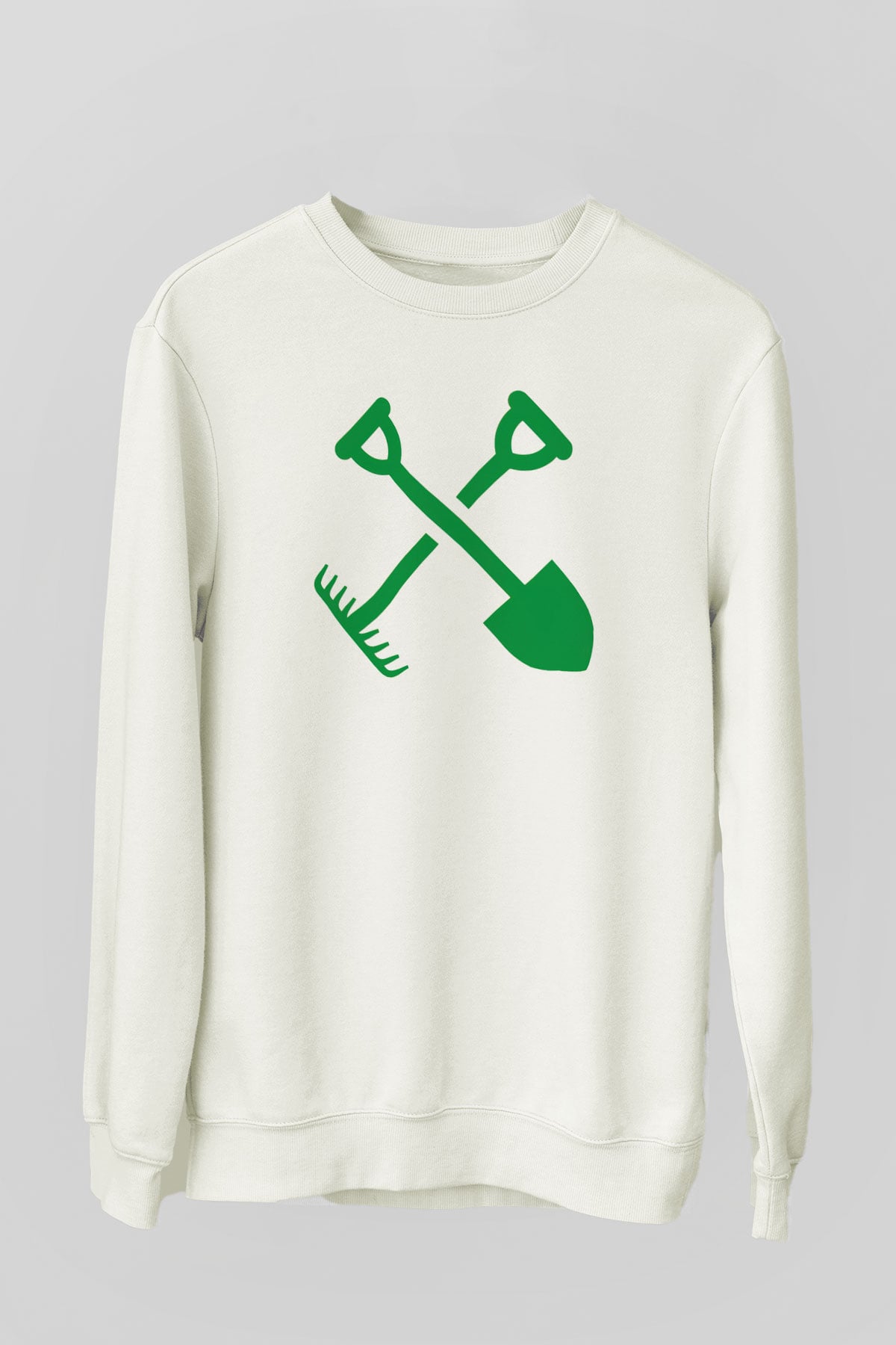 Bahçıvan Beyaz Unisex Sweatshirt