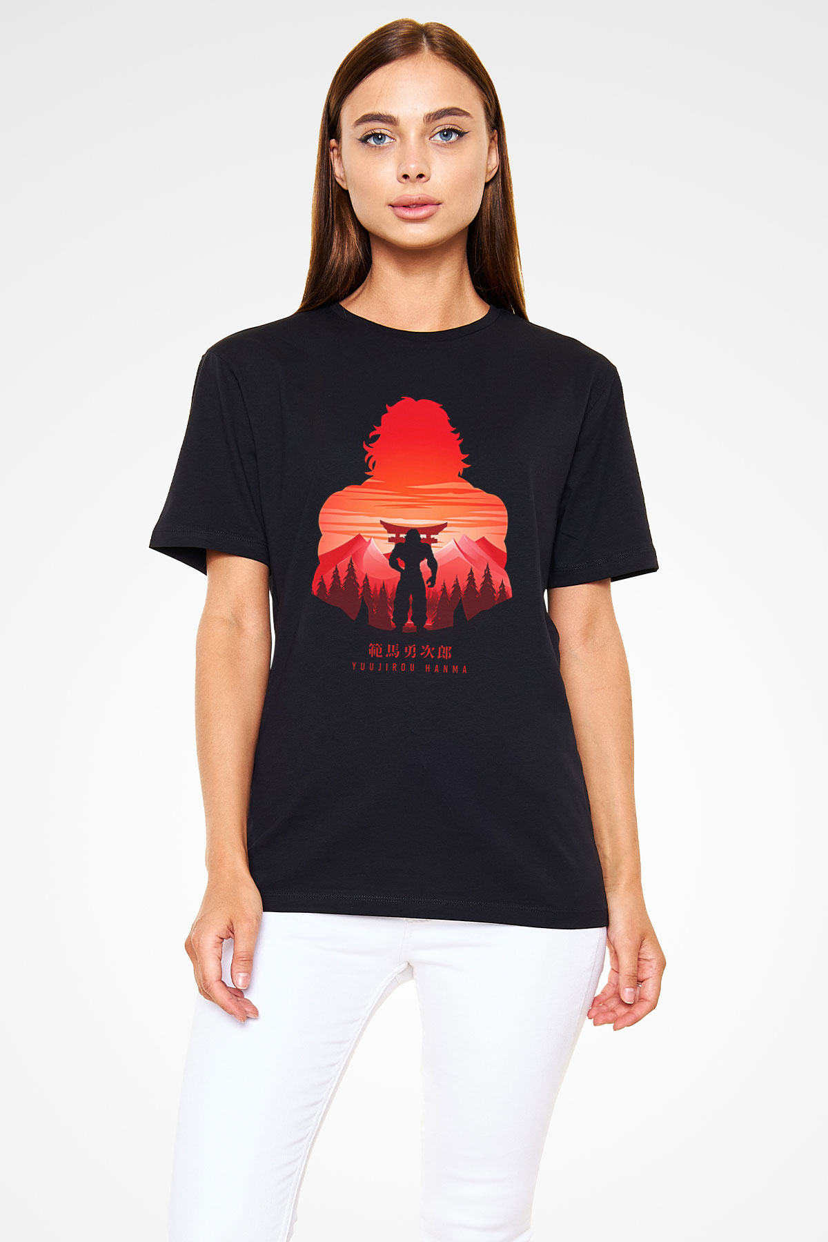 Baki The Grappler Baskılı Unisex Siyah Tişört - Tshirt