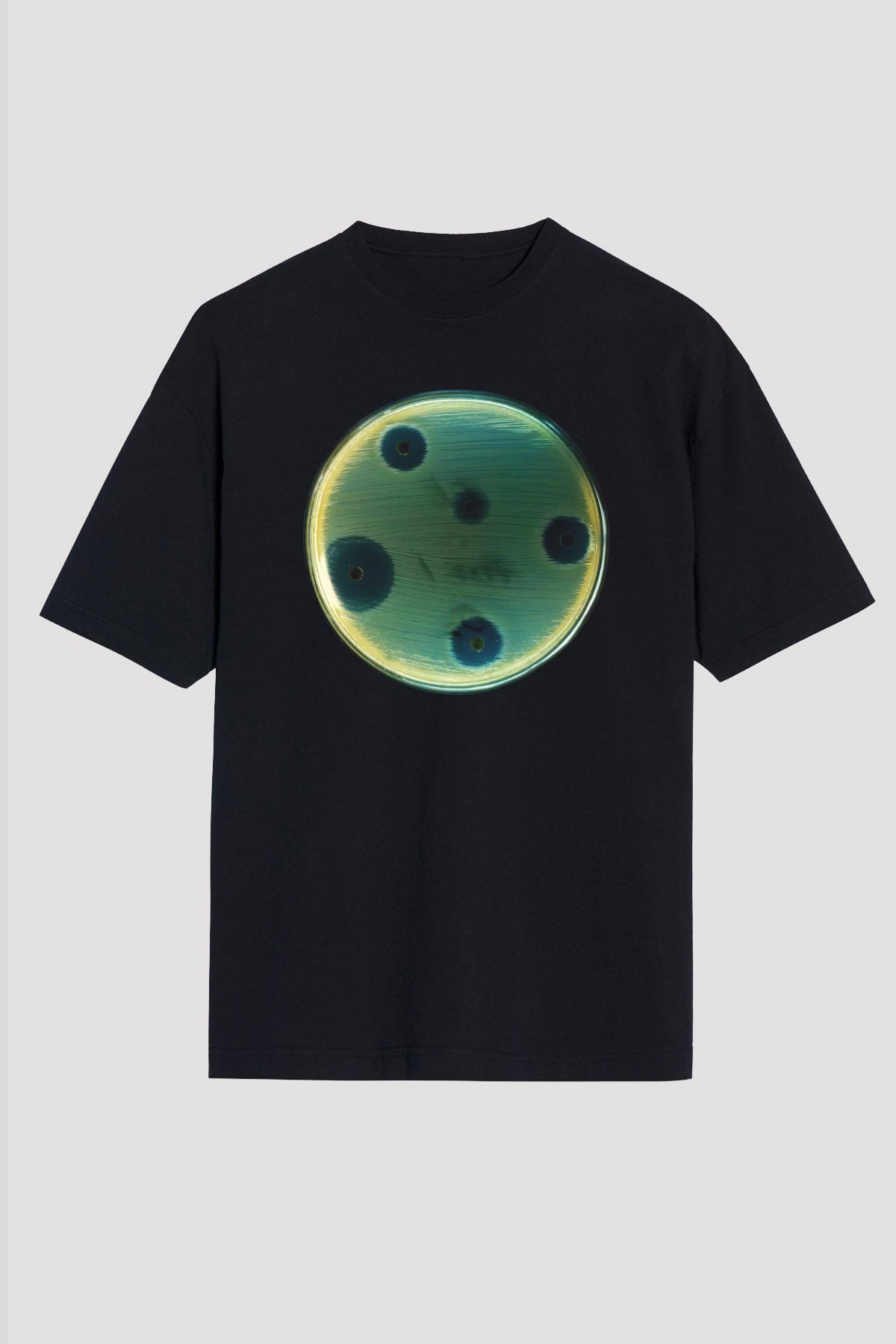 Bakteriyolog Siyah Unisex Oversize Tişört T-Shirt
