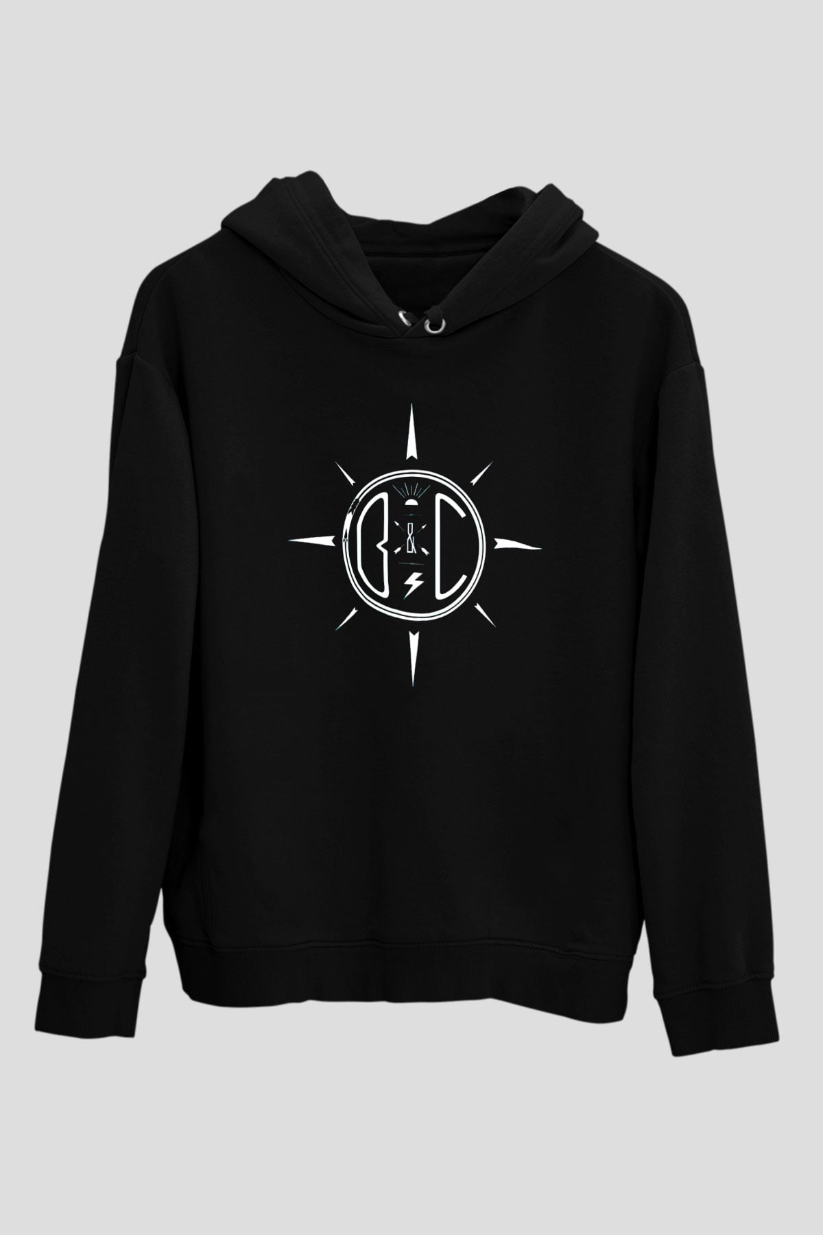Balance and Composure Siyah Unisex Kapüşonlu Sweatshirt
