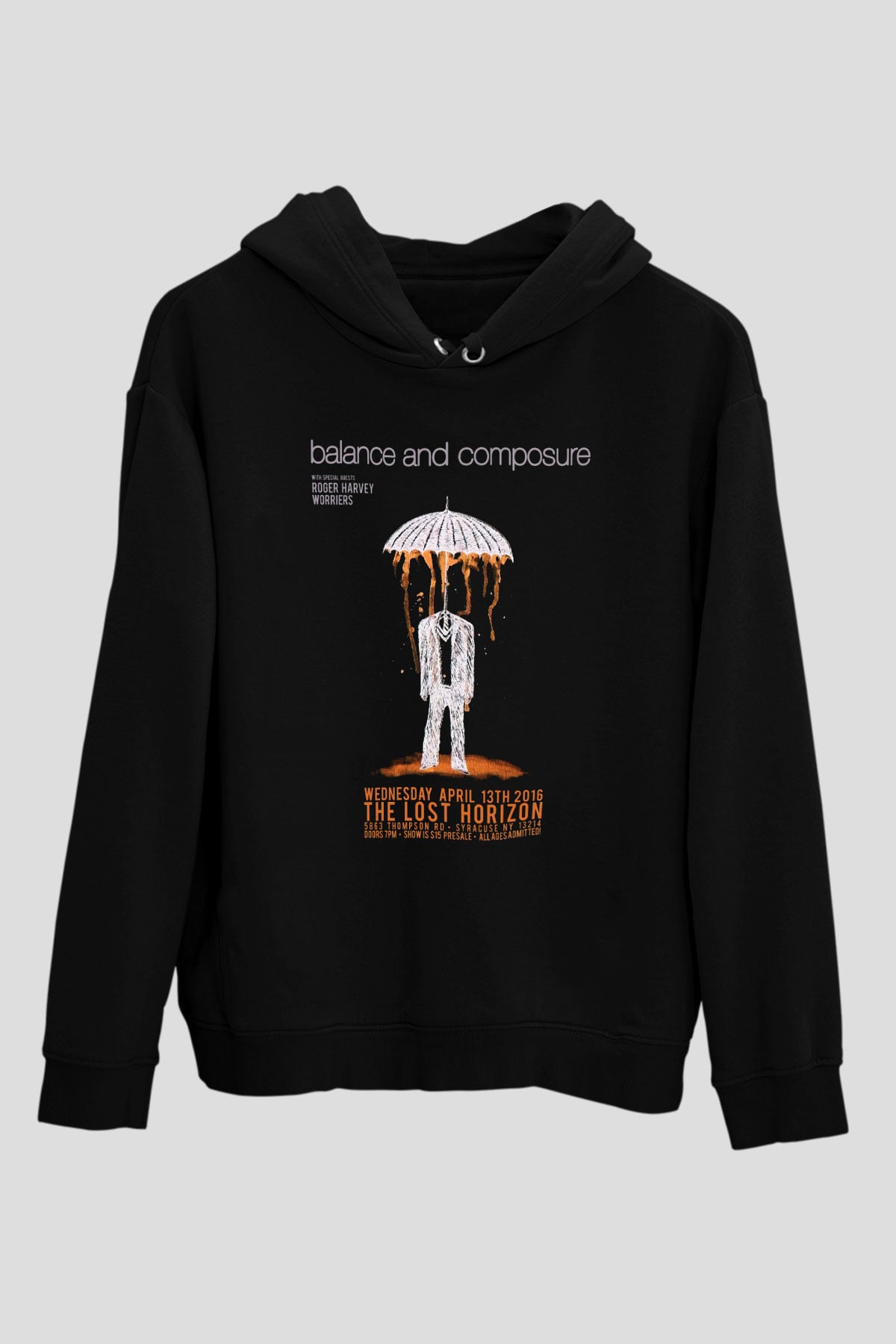 Balance and Composure Siyah Unisex Kapüşonlu Sweatshirt