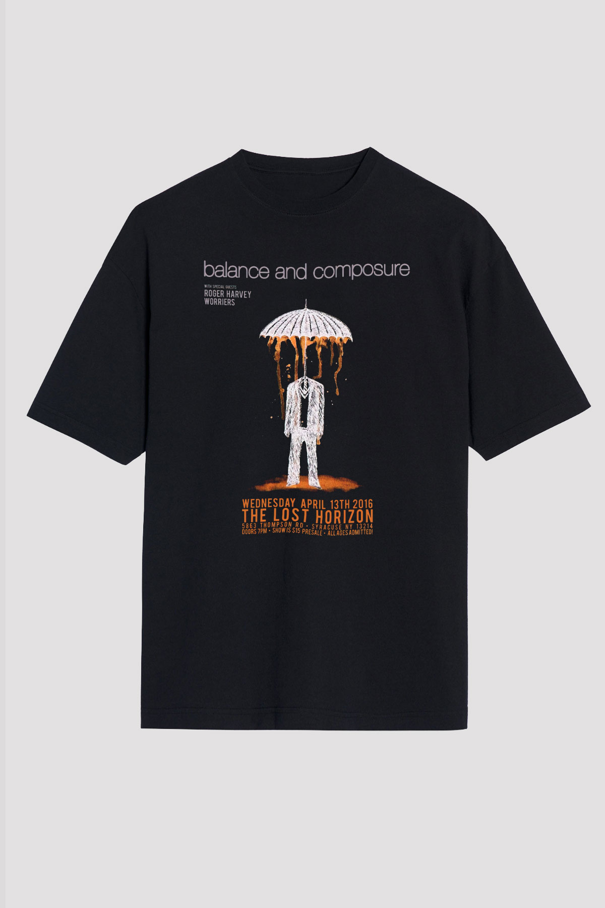 Balance and Composure Siyah Unisex Oversize Tişört T-Shirt