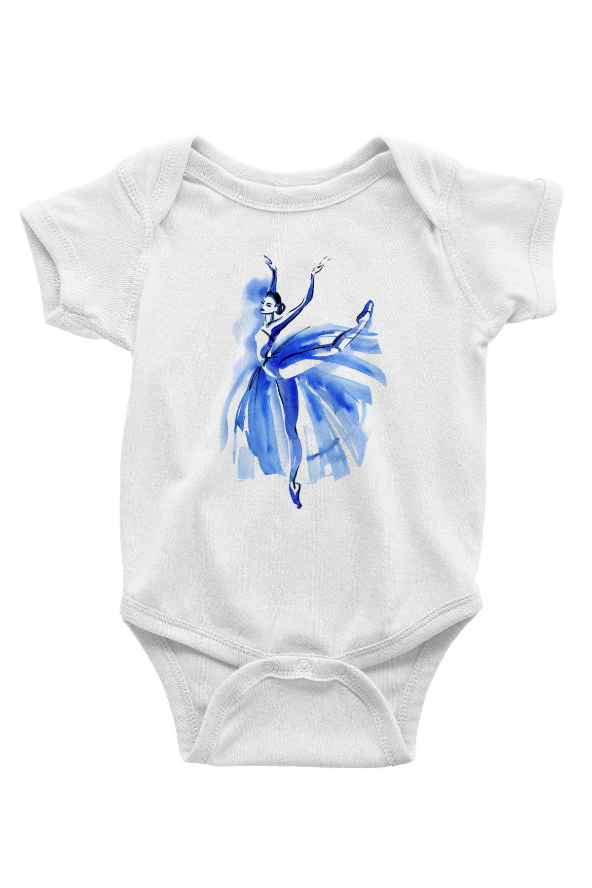 Bale Baskılı Beyaz Unisex Bebek Body - Zıbın