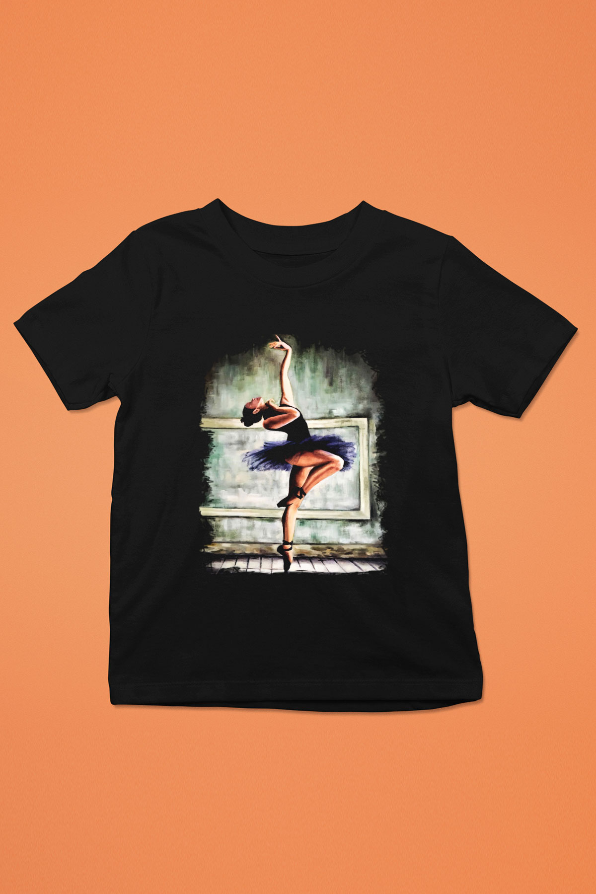 Bale Baskılı Siyah Unisex Çocuk Tişört