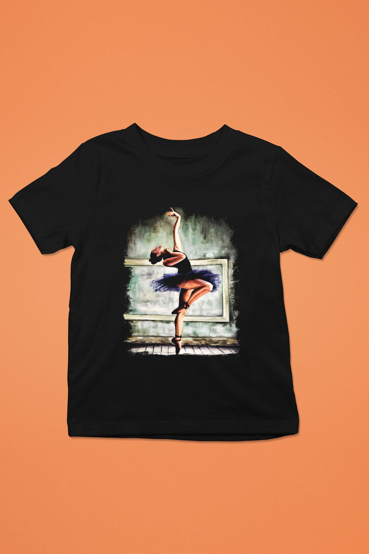 Bale Baskılı Siyah Unisex Çocuk Tişört
