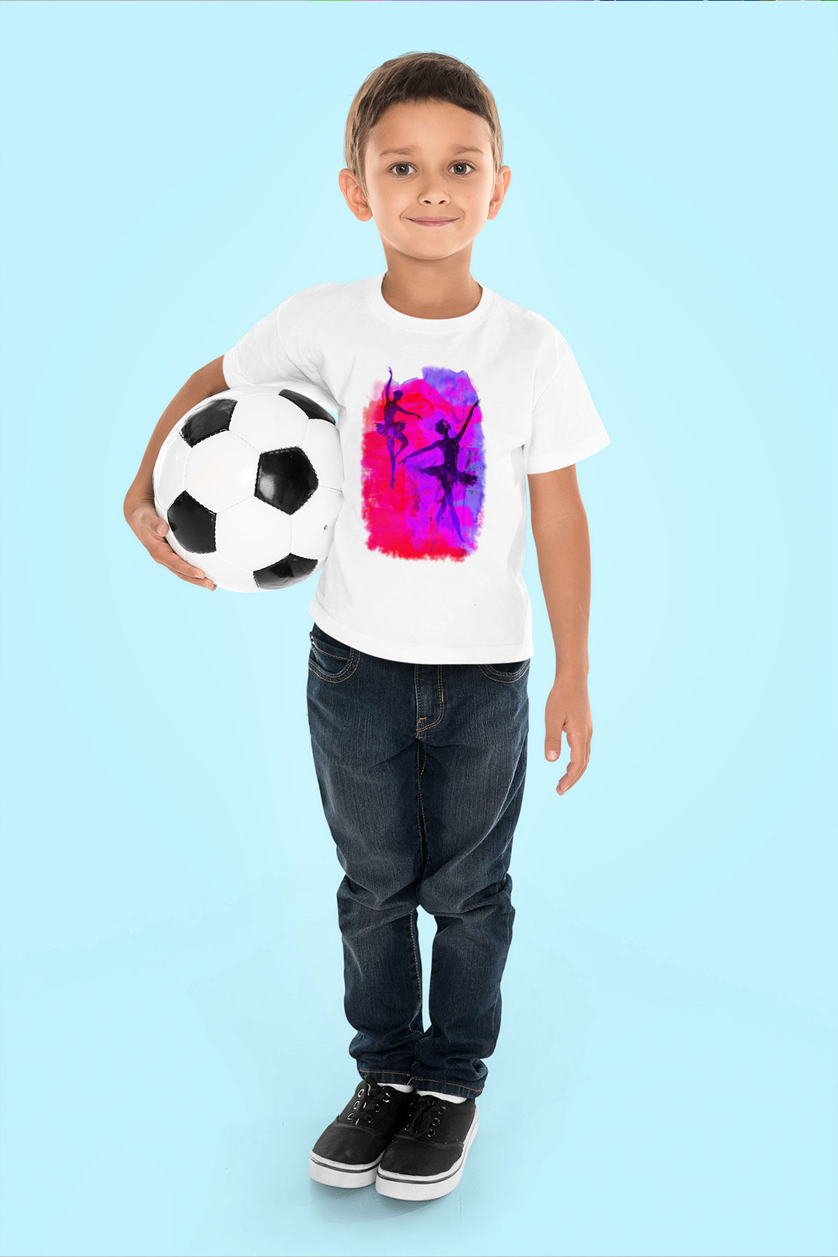 Bale Beyaz Unisex Çocuk Tişört