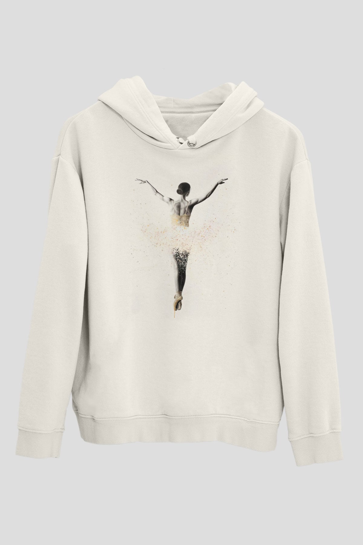 Bale Beyaz Unisex Hoodie