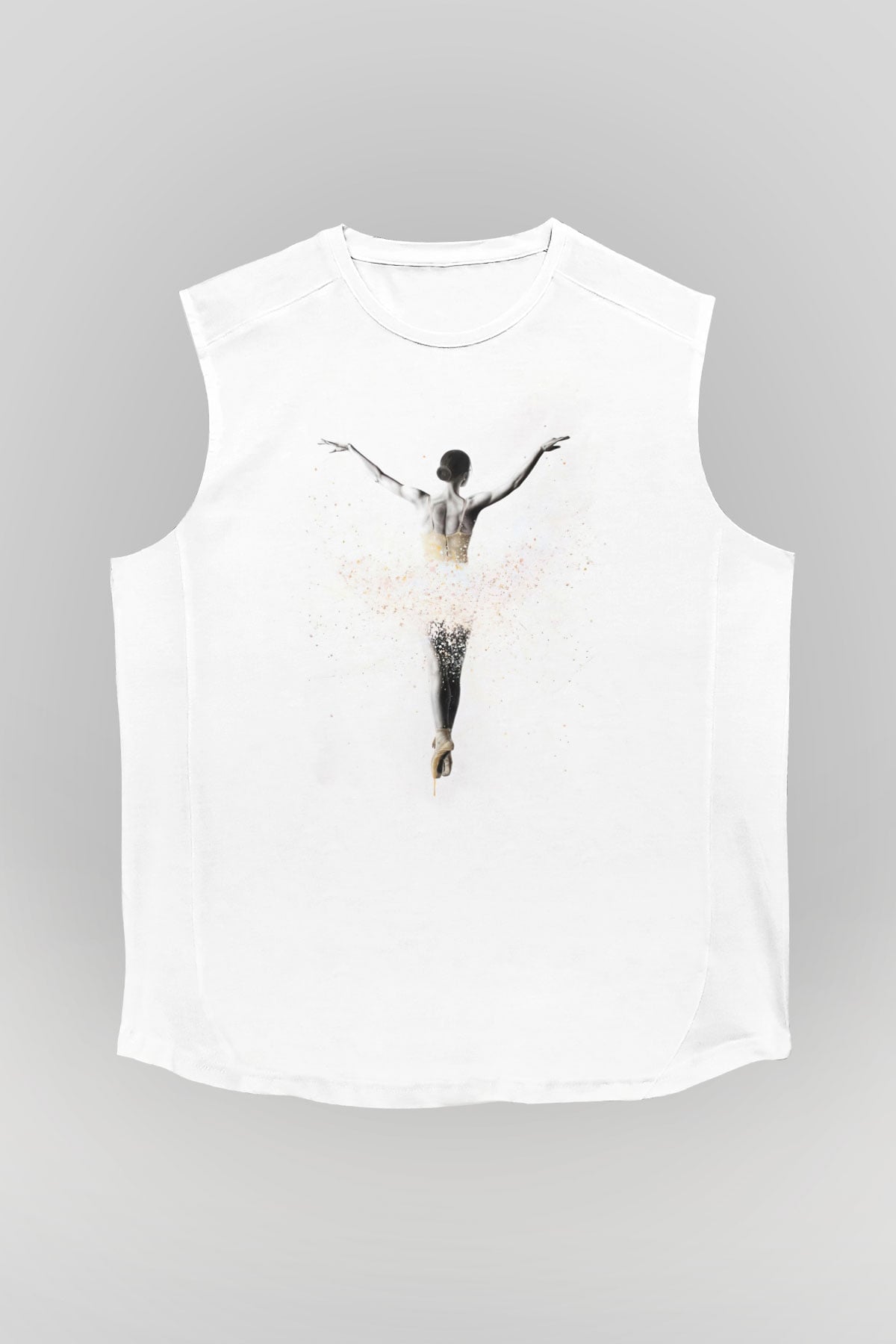 Bale Beyaz Unisex Kolsuz Tişört