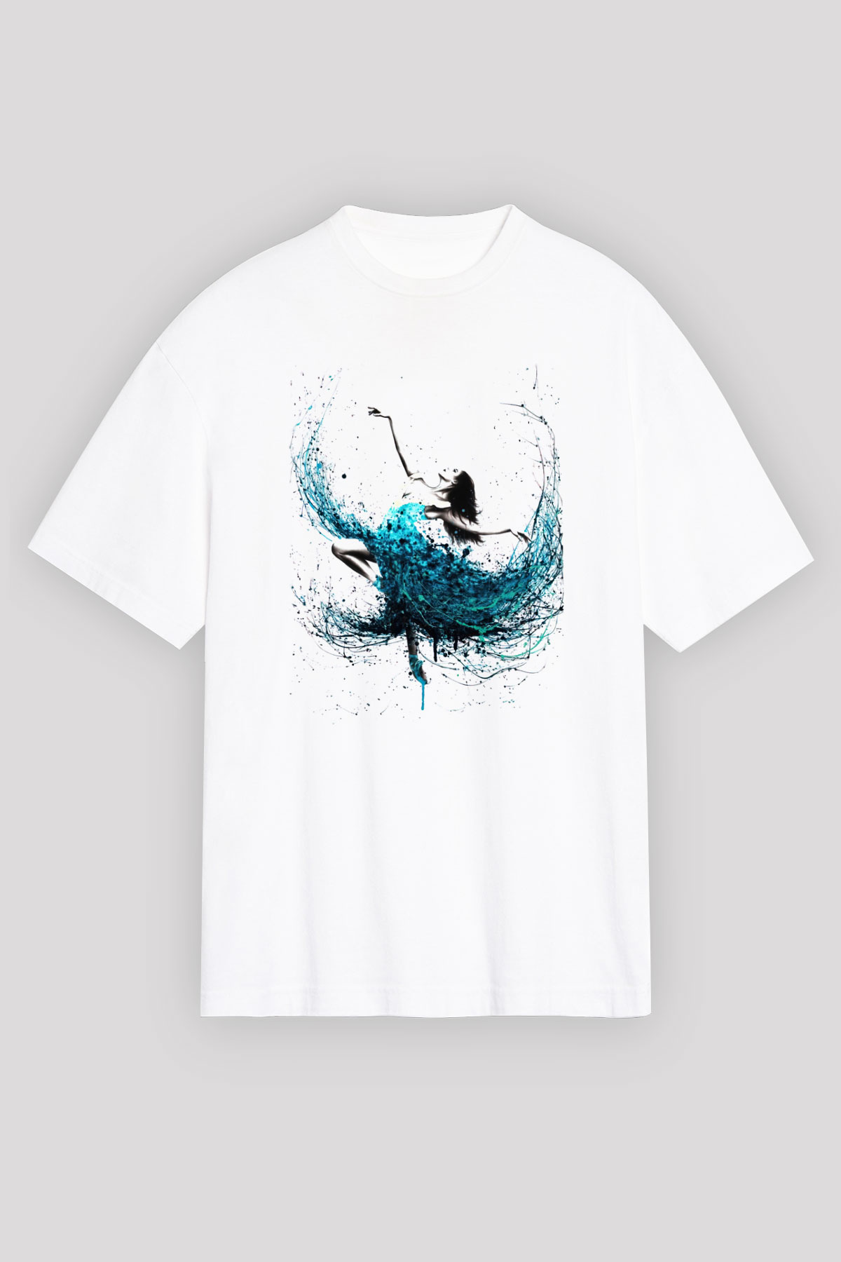 Bale Beyaz Unisex Oversize Tişört T-Shirt
