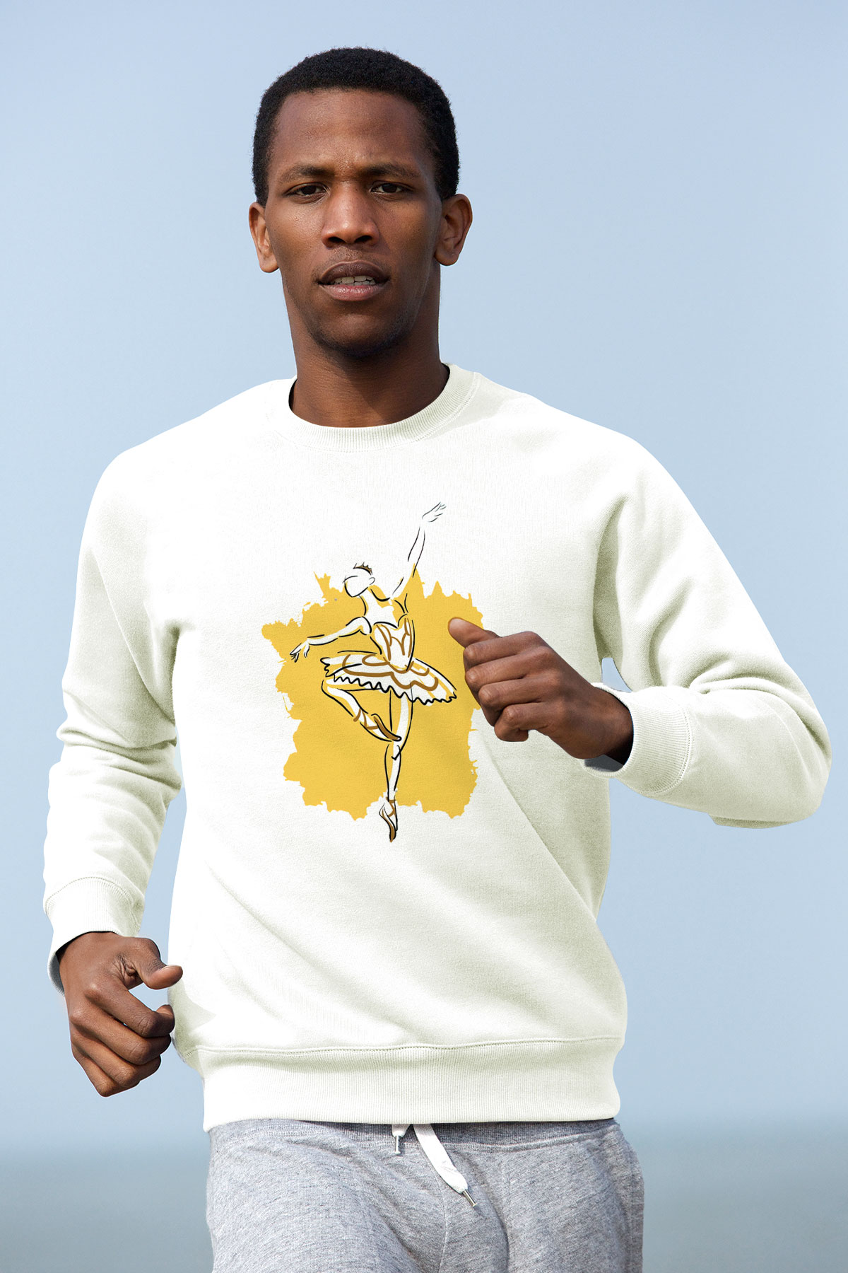 Bale Beyaz Unisex Sweatshirt