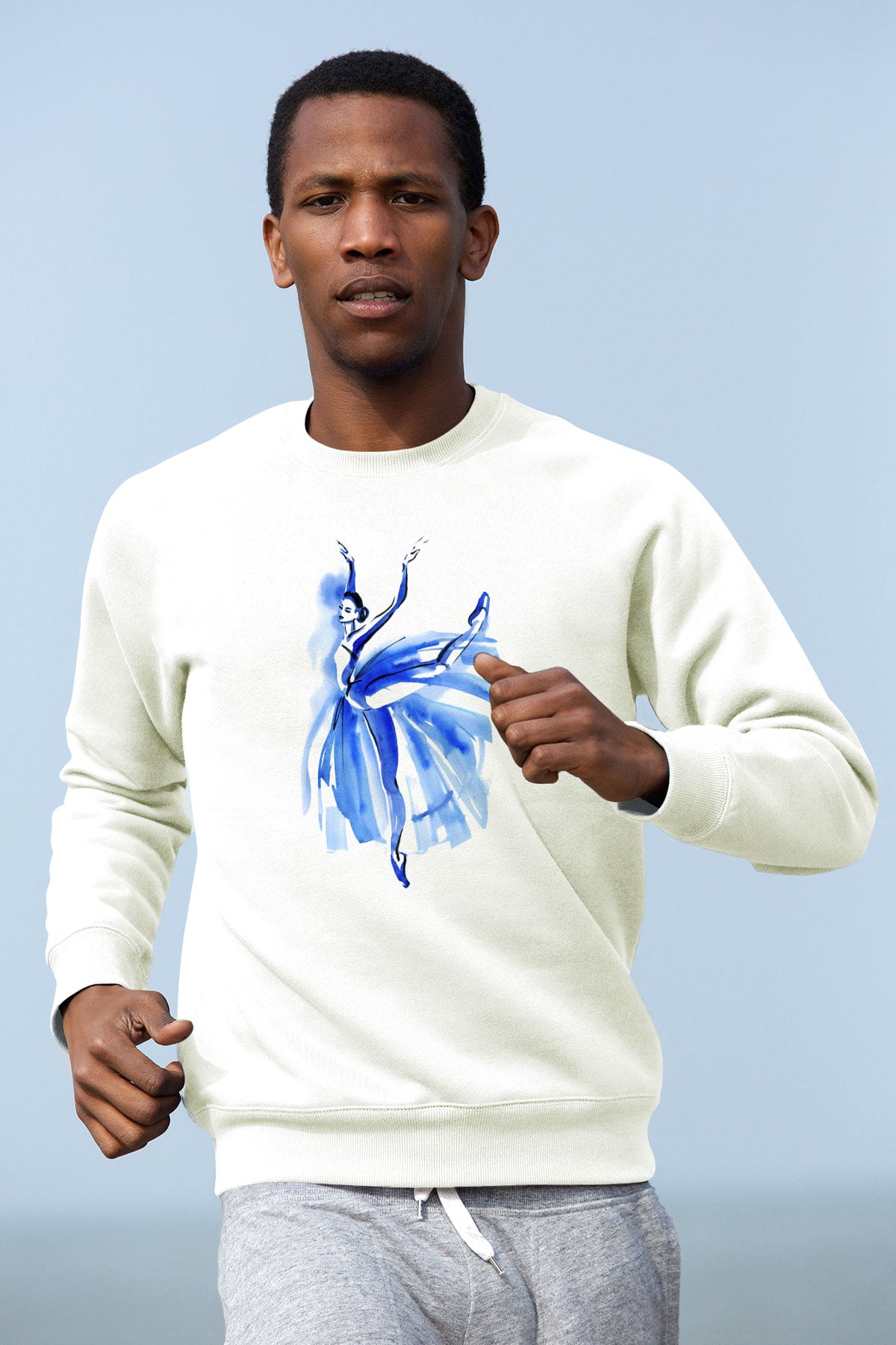 Bale Beyaz Unisex Sweatshirt