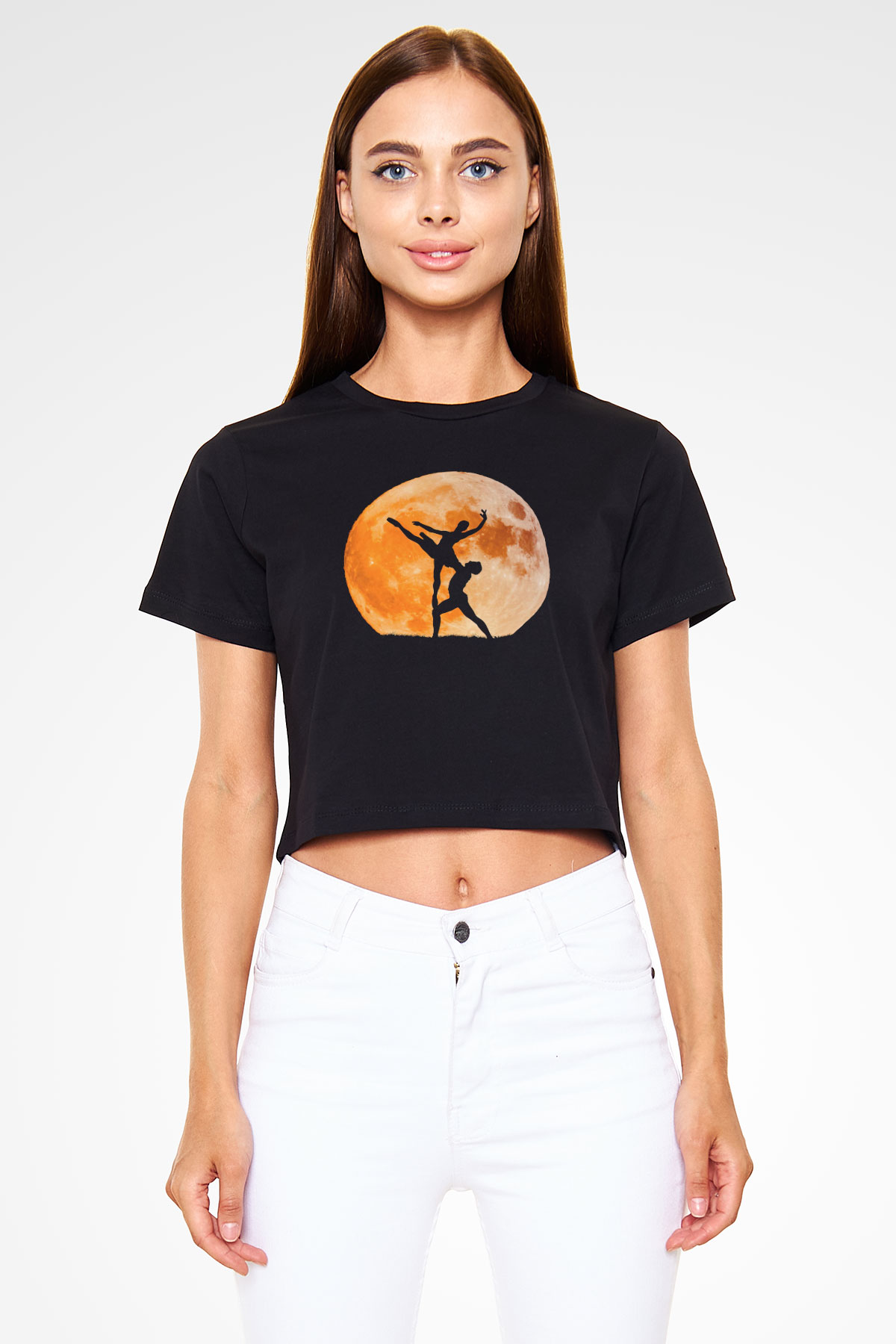 Bale Siyah  Crop Top Tişört