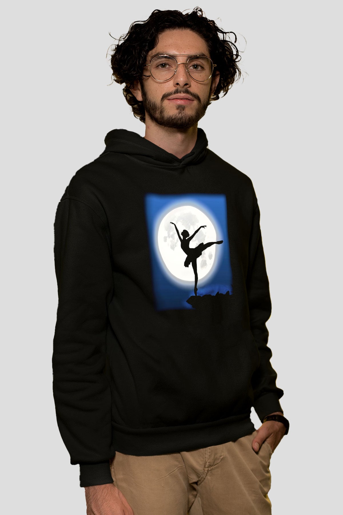 Bale Siyah Unisex Hoodie