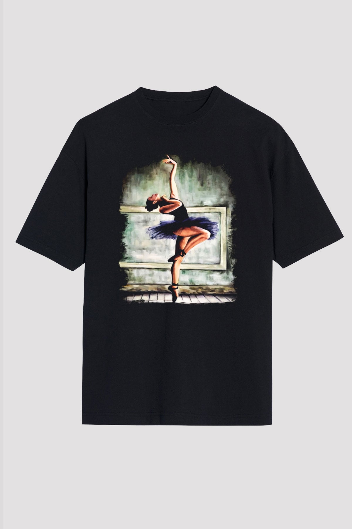 Bale Siyah Unisex Oversize Tişört T-Shirt