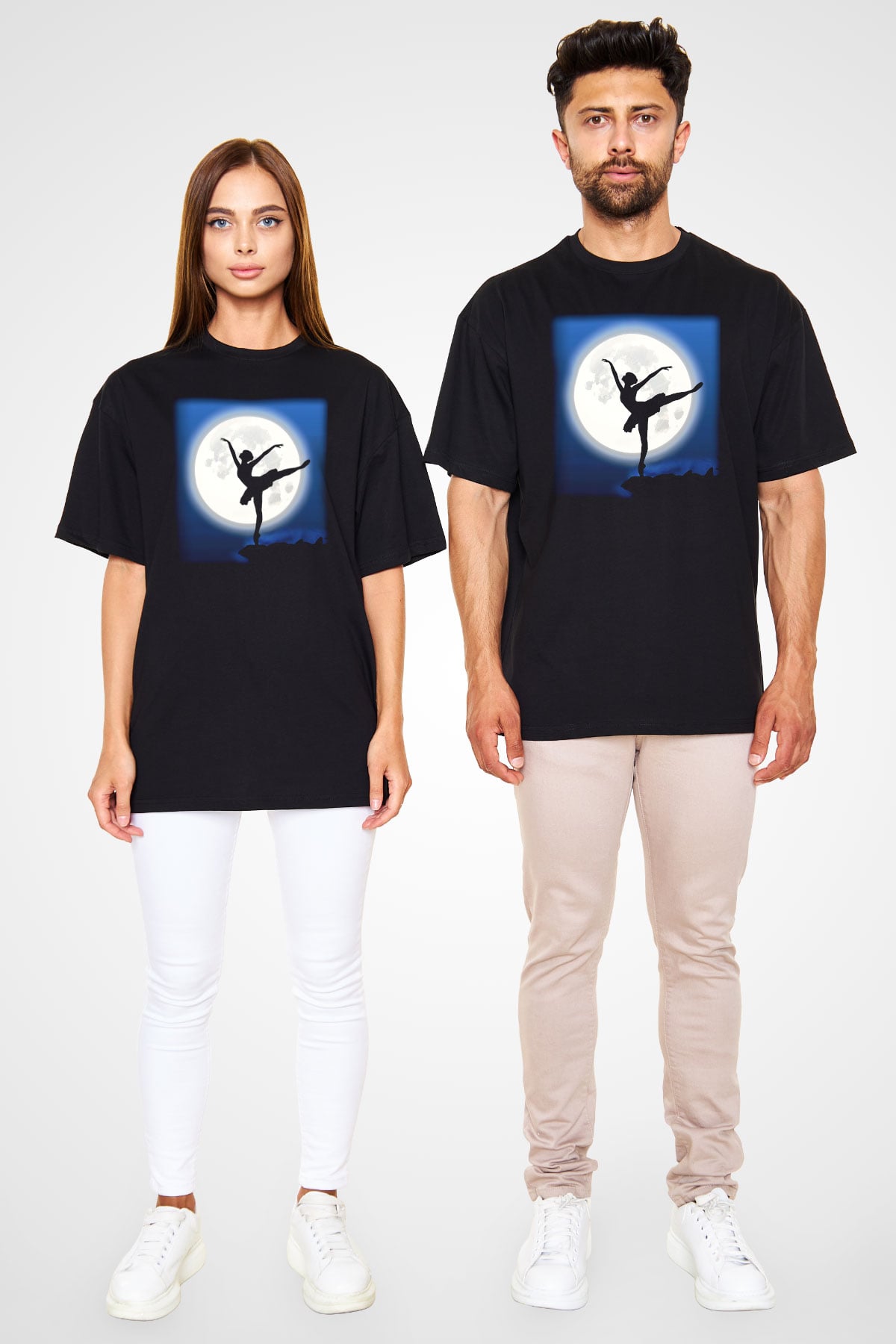 Bale Siyah Unisex Oversize Tişört T-Shirt