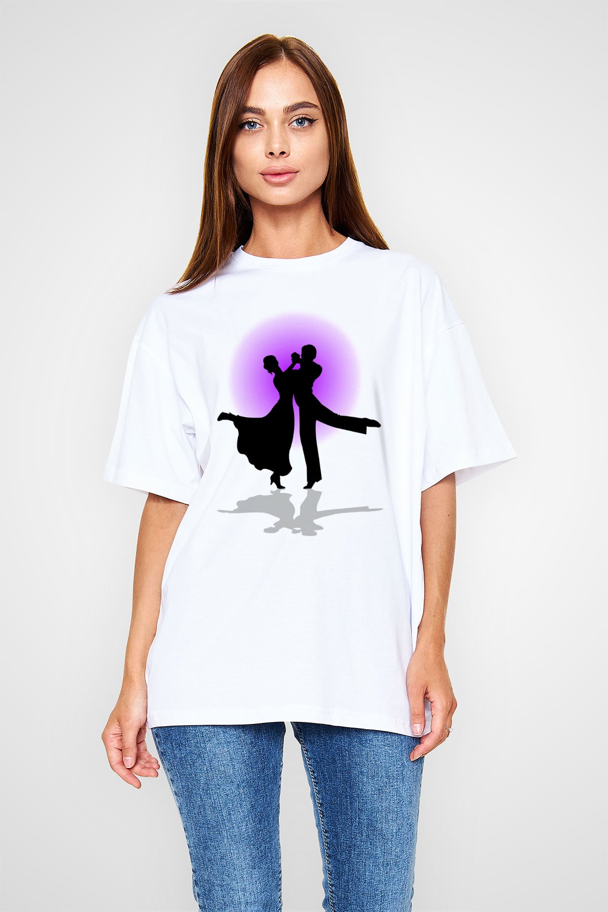 Balo Beyaz Unisex Oversize Tişört T-Shirt