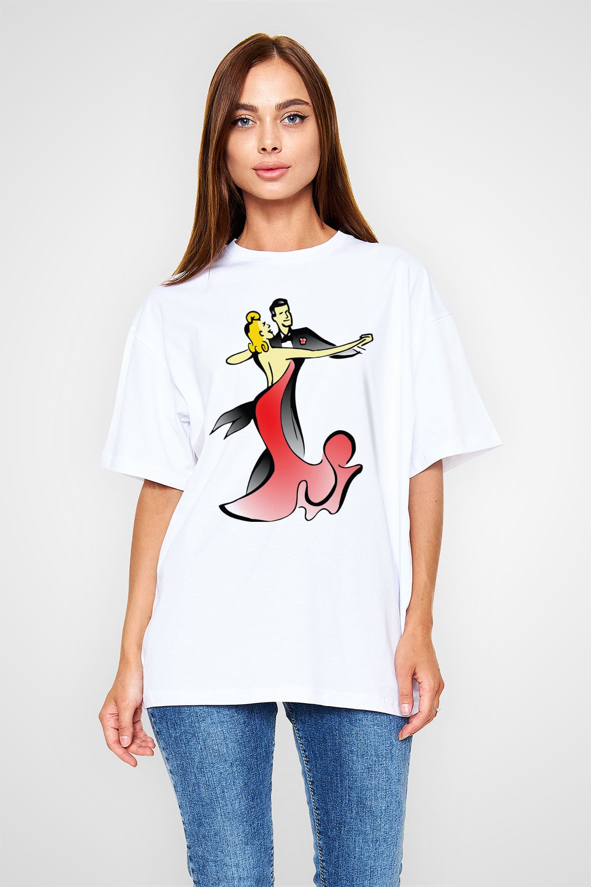 Balo Beyaz Unisex Oversize Tişört T-Shirt