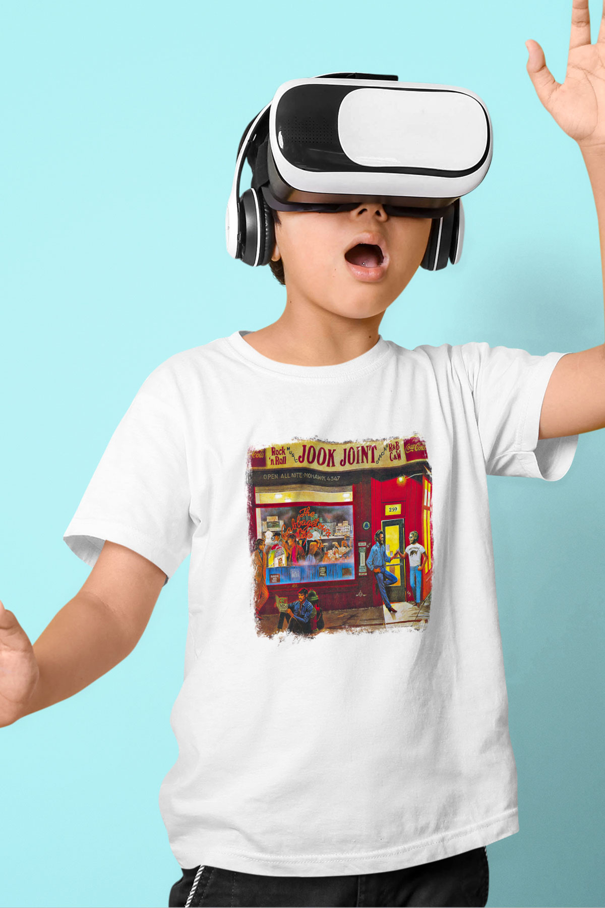 Band Baskılı Unisex Beyaz Çocuk Tişört