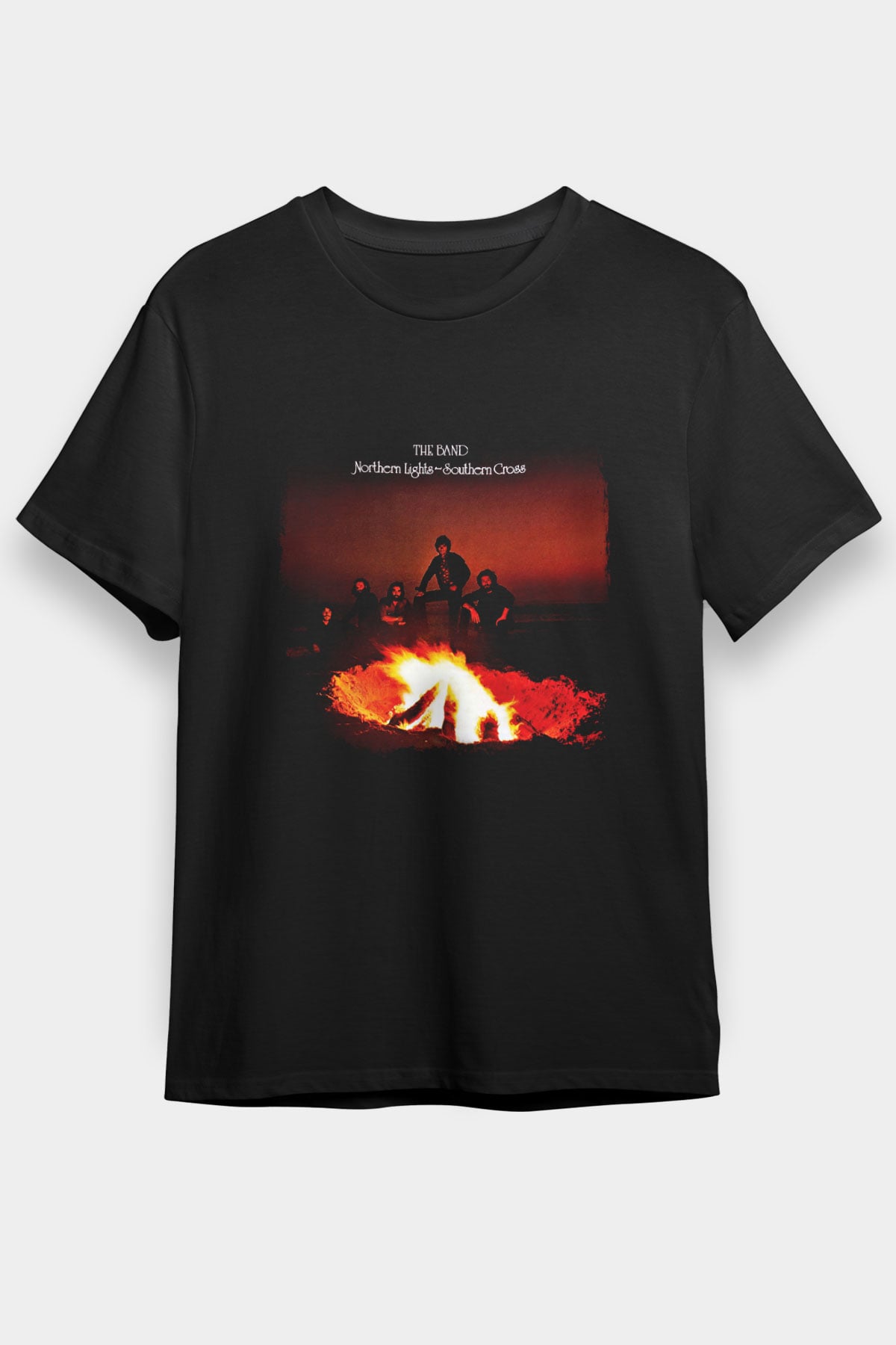 Band Baskılı Unisex Siyah Tişört