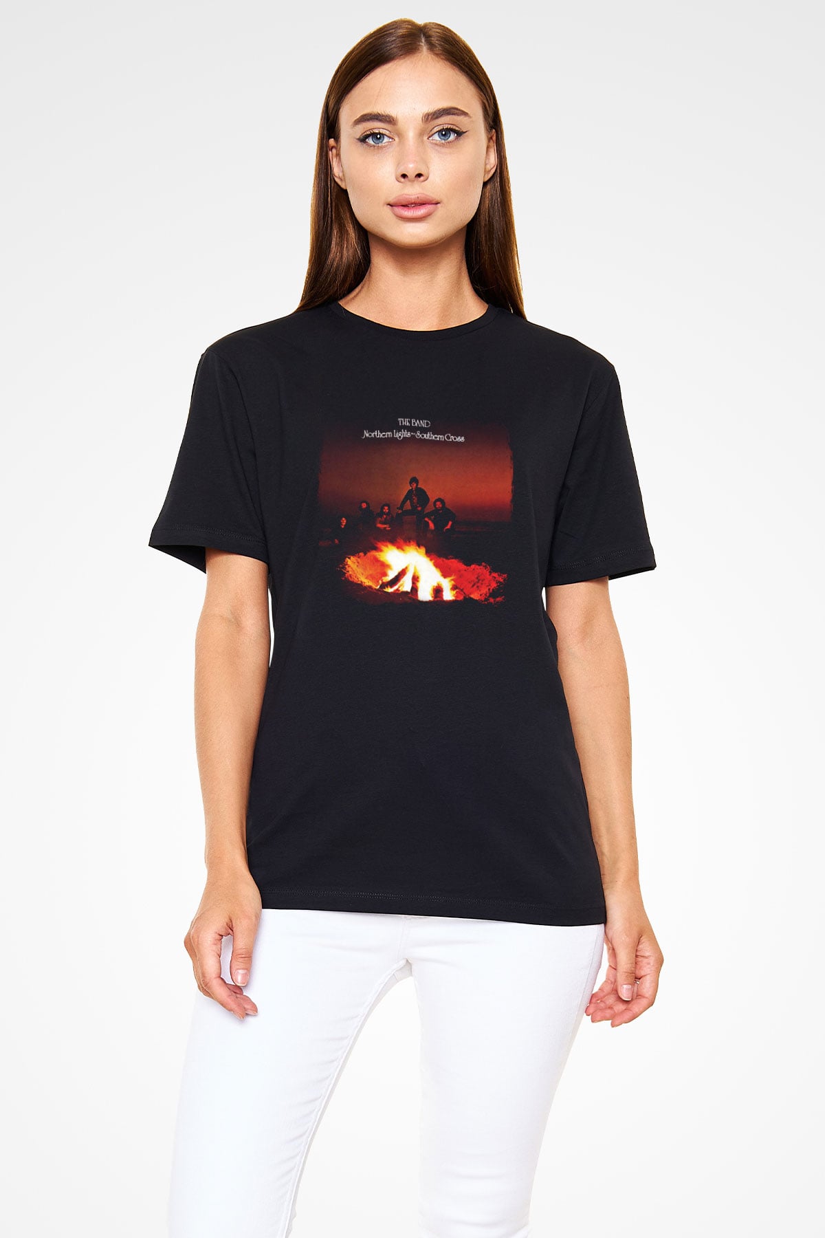 Band Baskılı Unisex Siyah Tişört