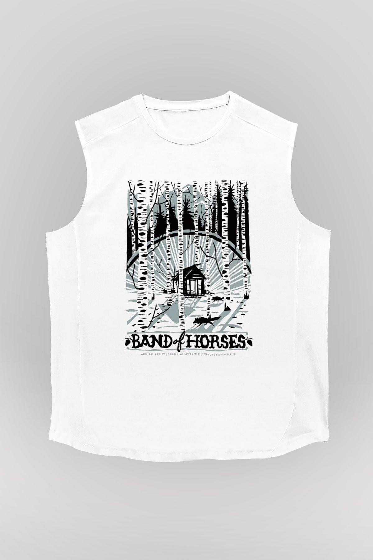 Band of Horses Beyaz Unisex Kolsuz Tişört
