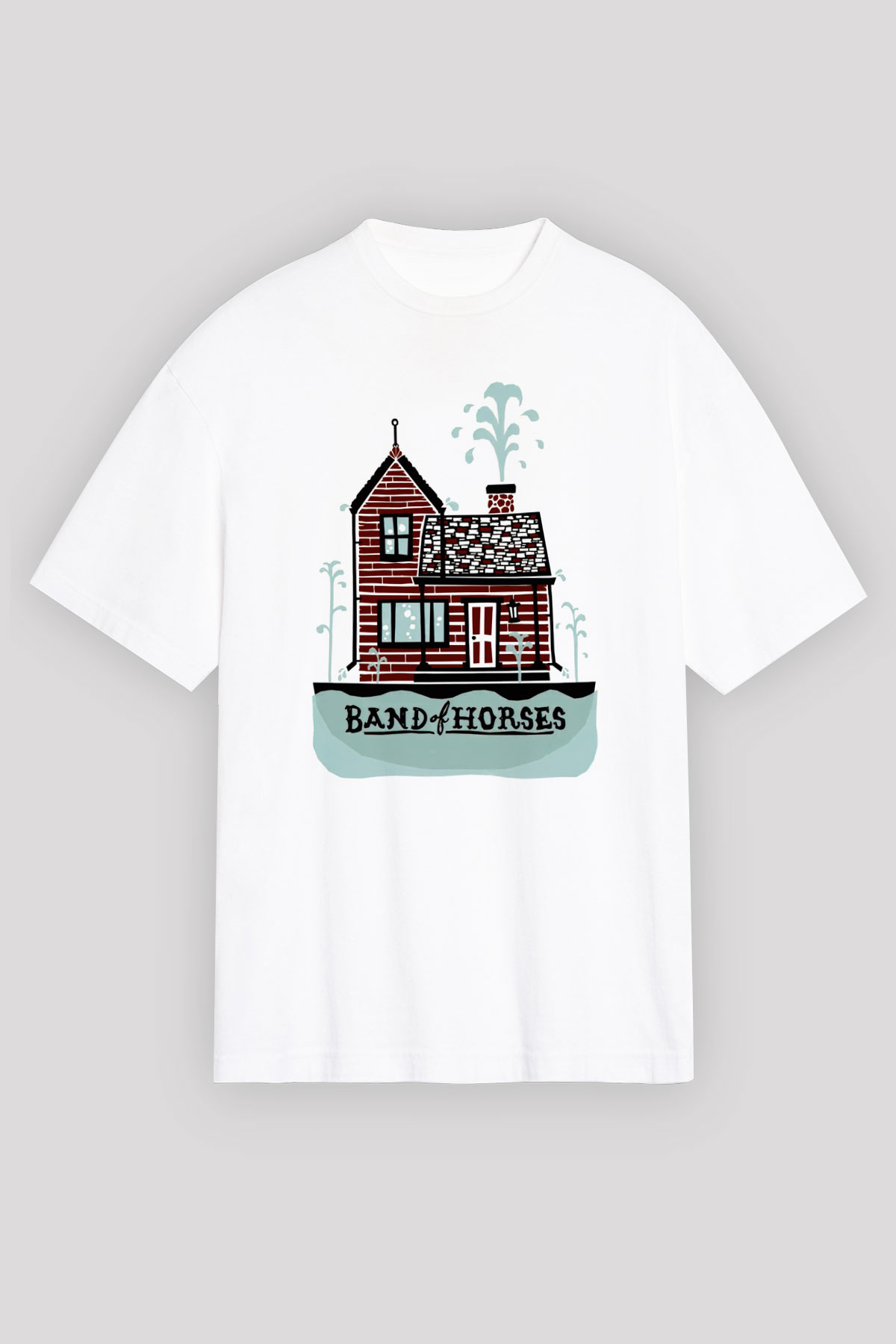 Band of Horses Beyaz Unisex Tişört T-Shirt - TişörtFabrikası