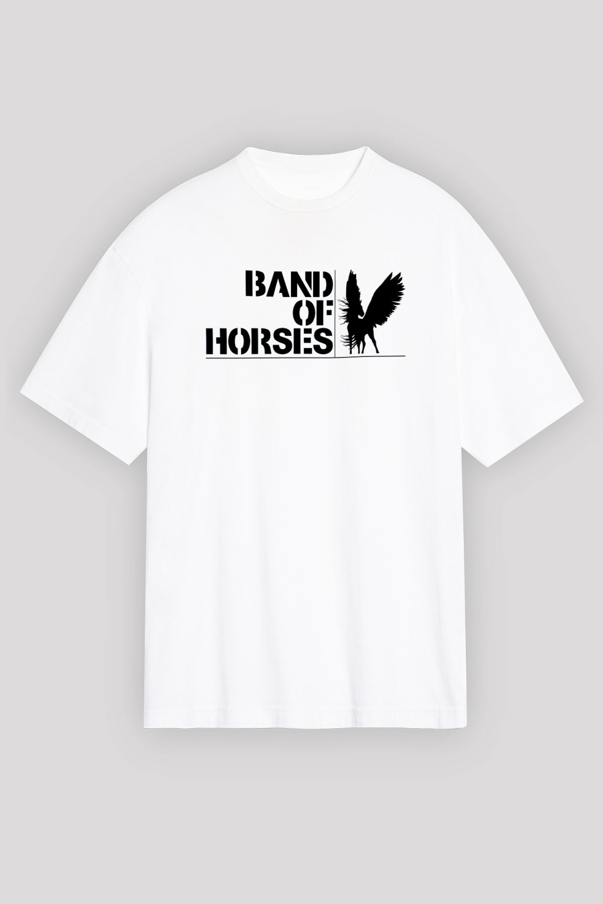 Band of Horses Beyaz Unisex Tişört T-Shirt - TişörtFabrikası