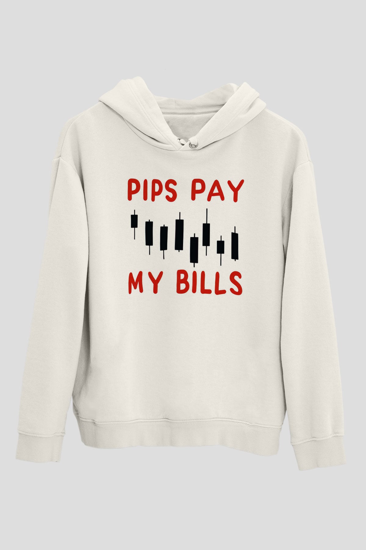 Bankacı Beyaz Unisex Kapüşonlu Sweatshirt