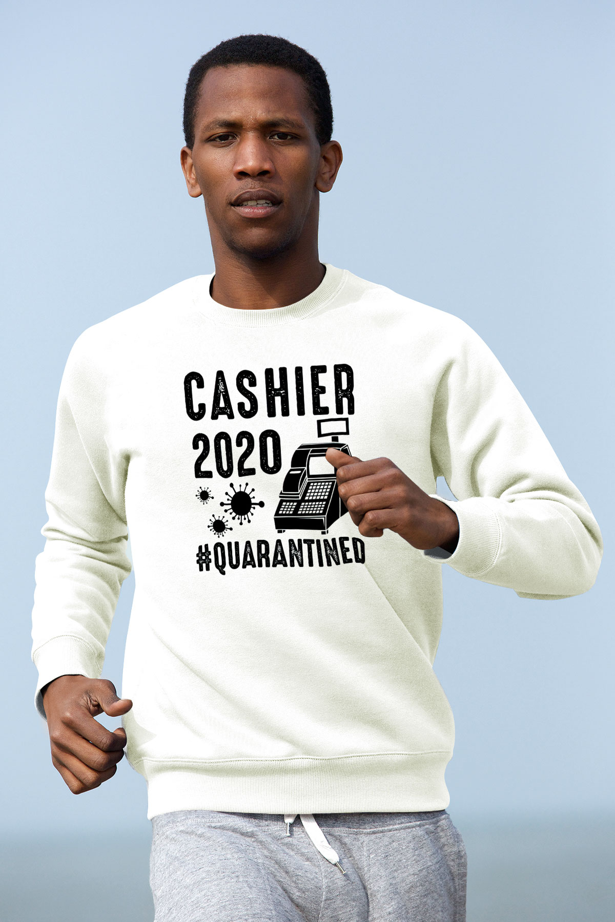 Bankacı Beyaz Unisex Sweatshirt