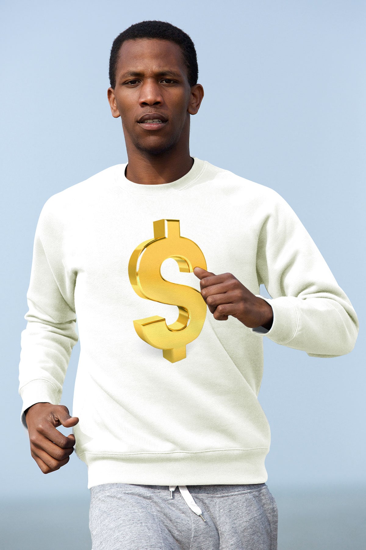 Bankacı Beyaz Unisex Sweatshirt