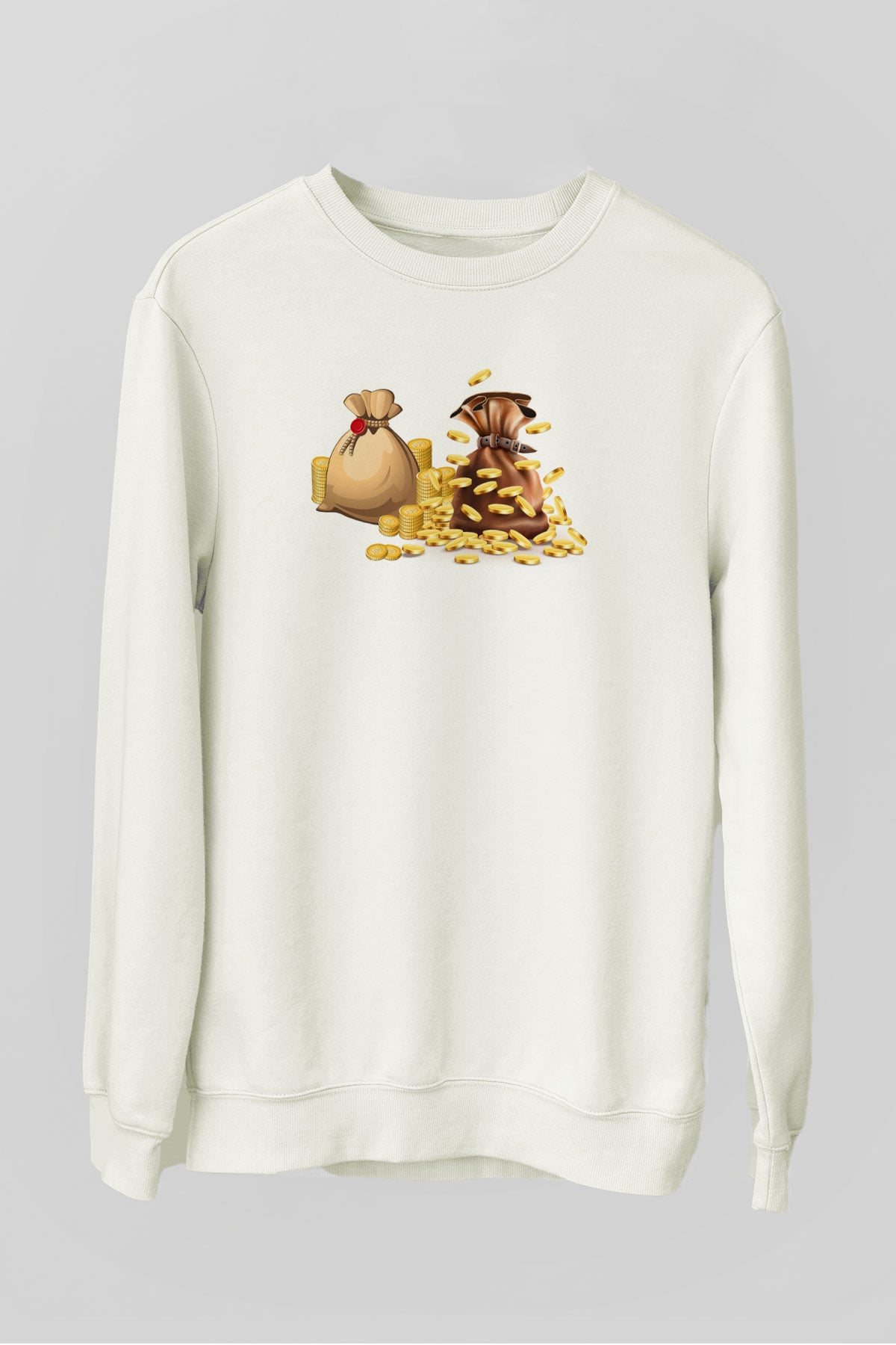 Bankacı Beyaz Unisex Sweatshirt