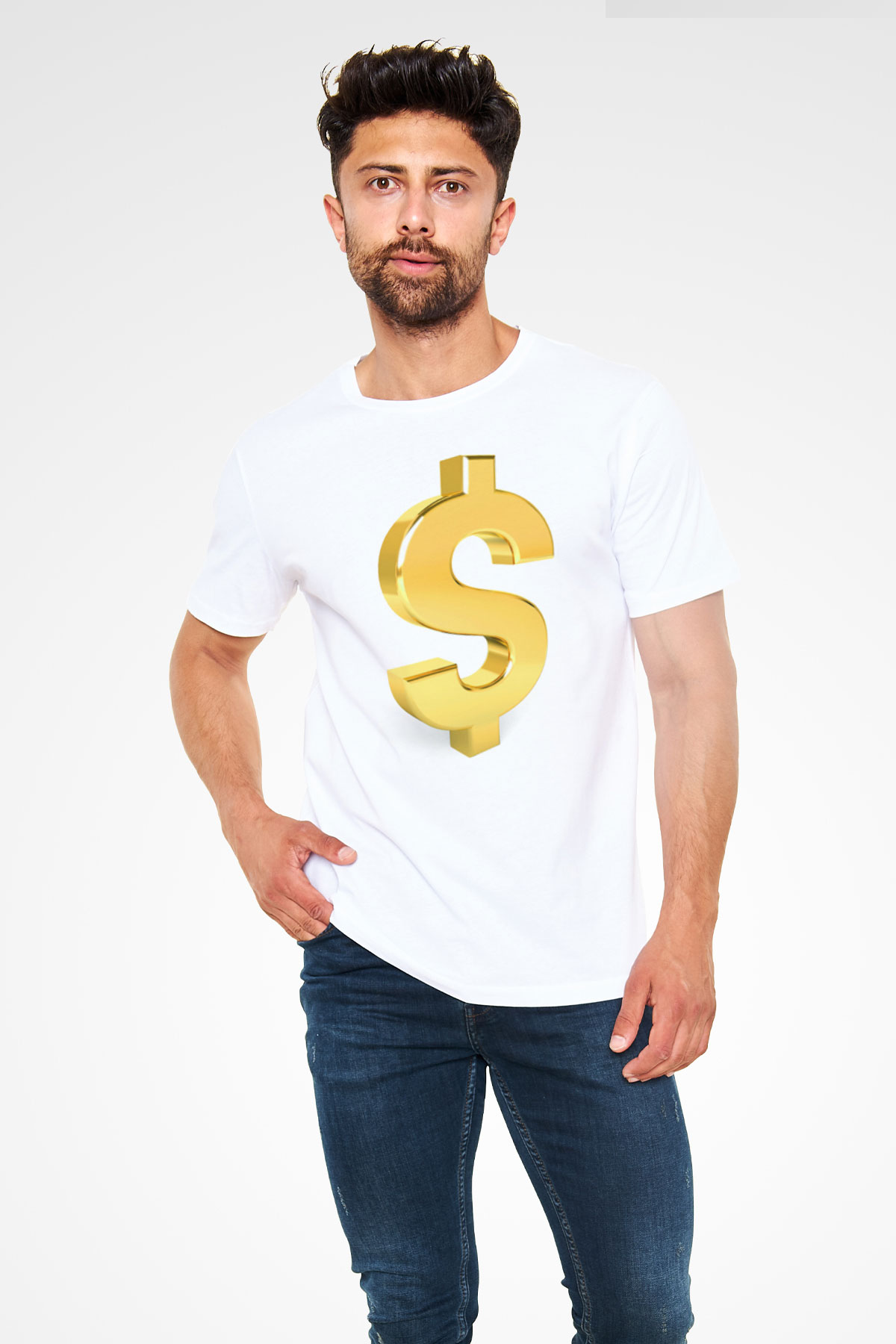 Bankacı Beyaz Unisex Tişört T-Shirt - TişörtFabrikası