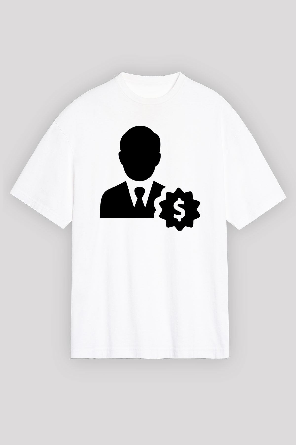 Bankacı Beyaz Unisex Tişört T-Shirt - TişörtFabrikası