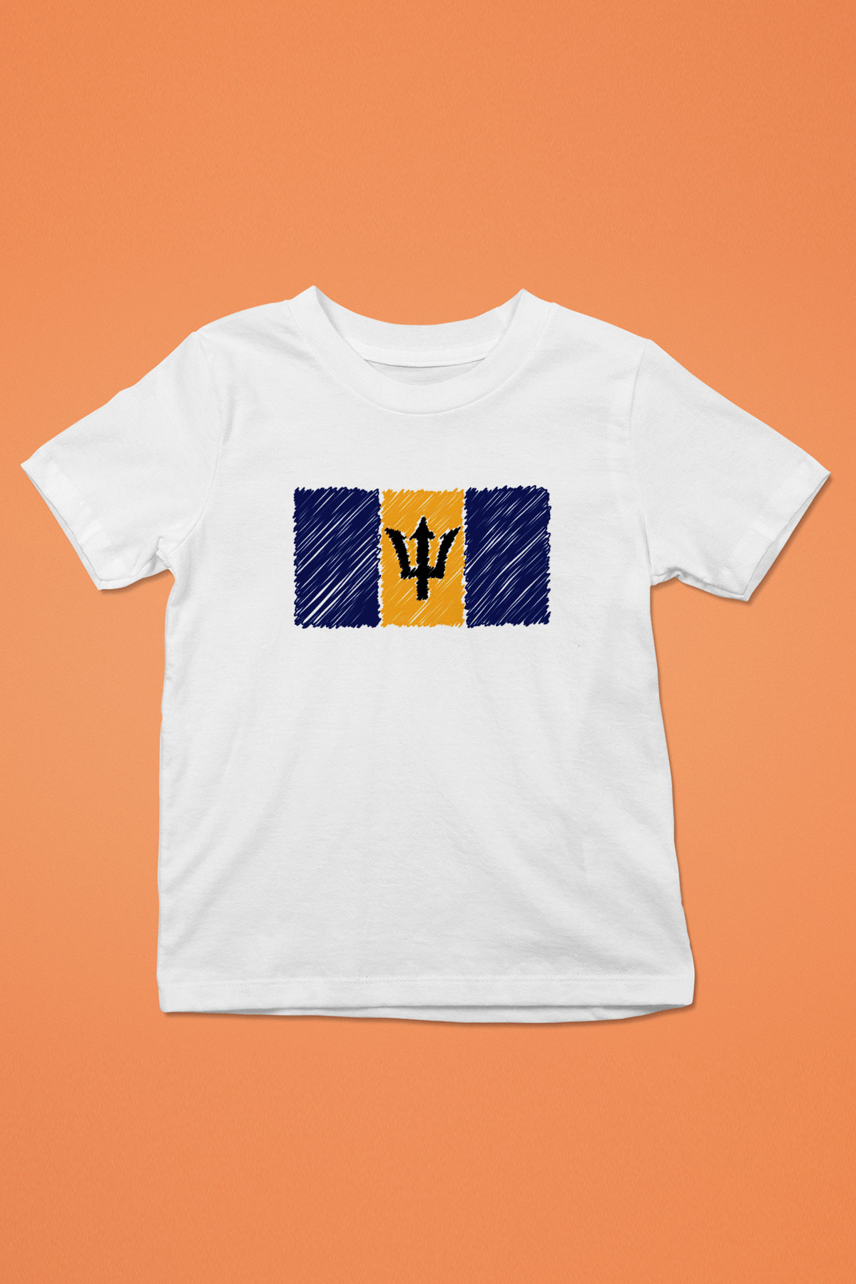 Barbados Baskılı Beyaz Unisex Çocuk Tişört