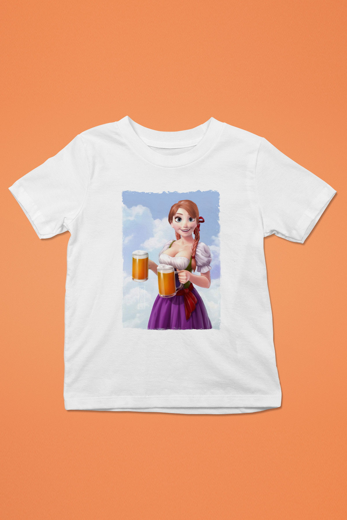 Barmaid Beyaz Unisex Çocuk Tişört